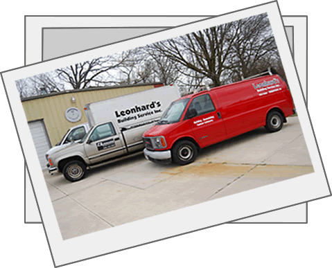 Leonhard's Building Service Trucks